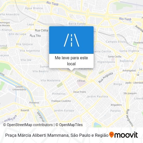 Praça Márcia Aliberti Mammana mapa