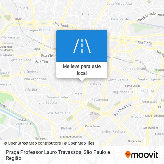 Praça Professor Lauro Travassos mapa