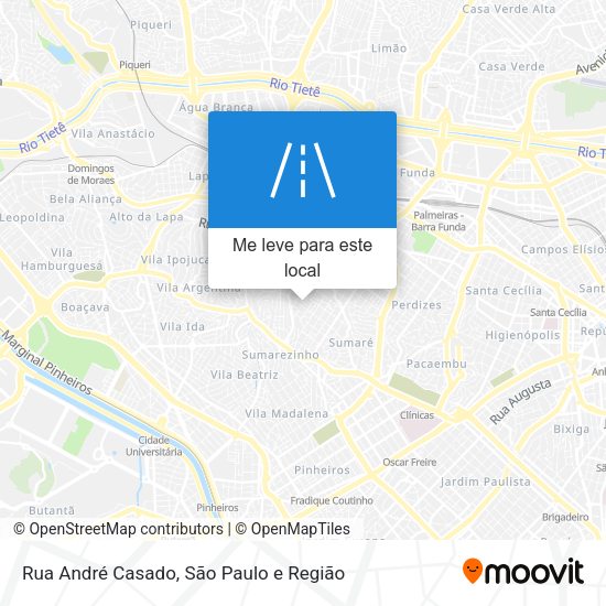 Rua André Casado mapa