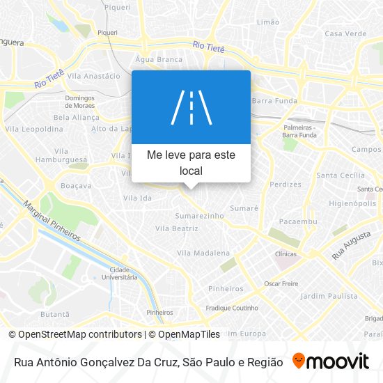 Rua Antônio Gonçalvez Da Cruz mapa