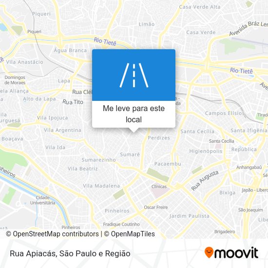 Rua Apiacás mapa