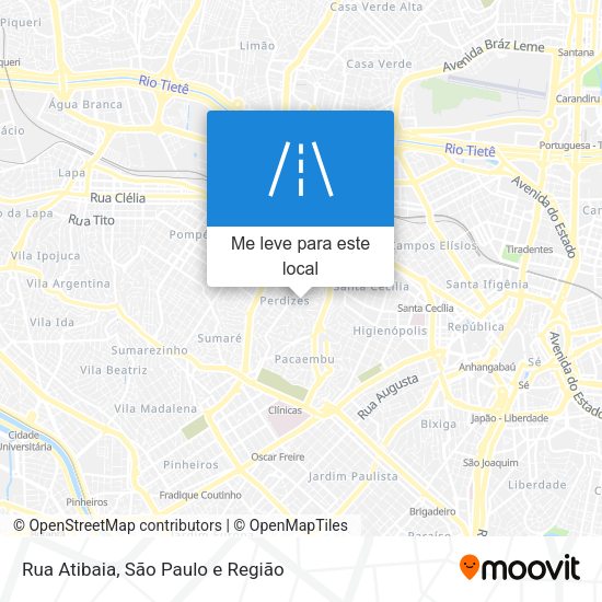 Rua Atibaia mapa
