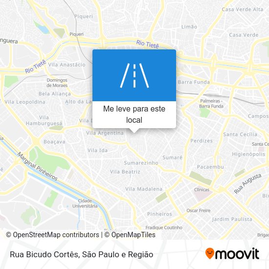 Rua Bicudo Cortês mapa