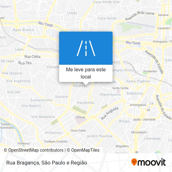 Rua Bragança mapa
