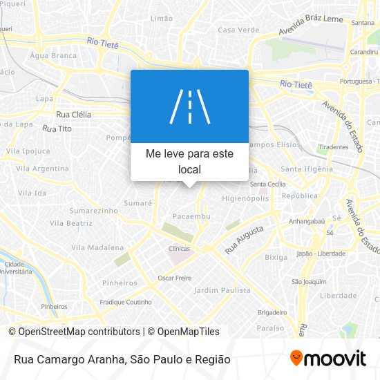 Rua Camargo Aranha mapa