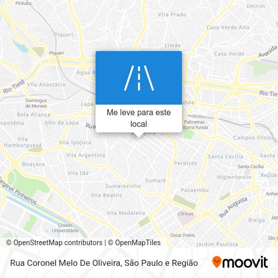 Rua Coronel Melo De Oliveira mapa