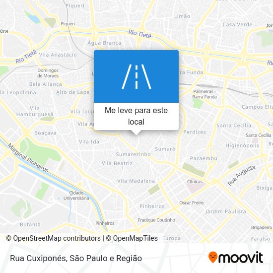 Rua Cuxiponés mapa