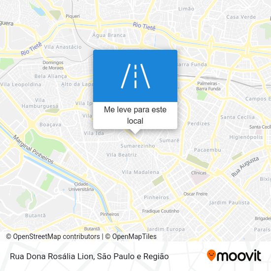 Rua Dona Rosália Lion mapa