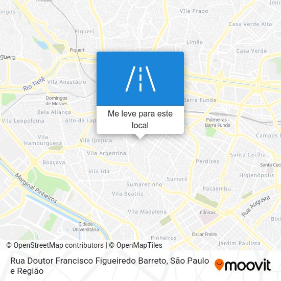 Rua Doutor Francisco Figueiredo Barreto mapa
