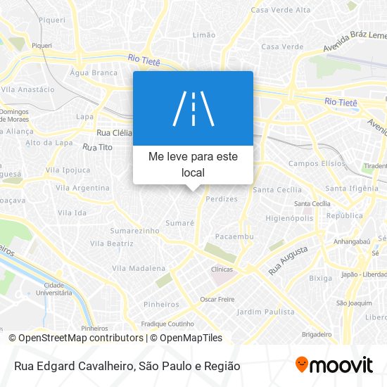 Rua Edgard Cavalheiro mapa