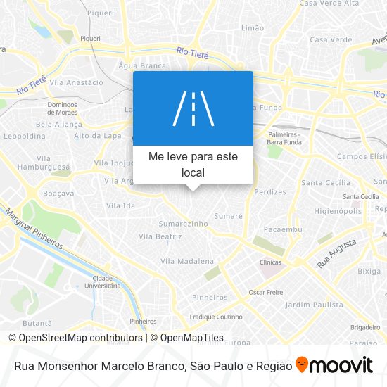 Rua Monsenhor Marcelo Branco mapa