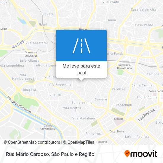 Rua Mário Cardoso mapa