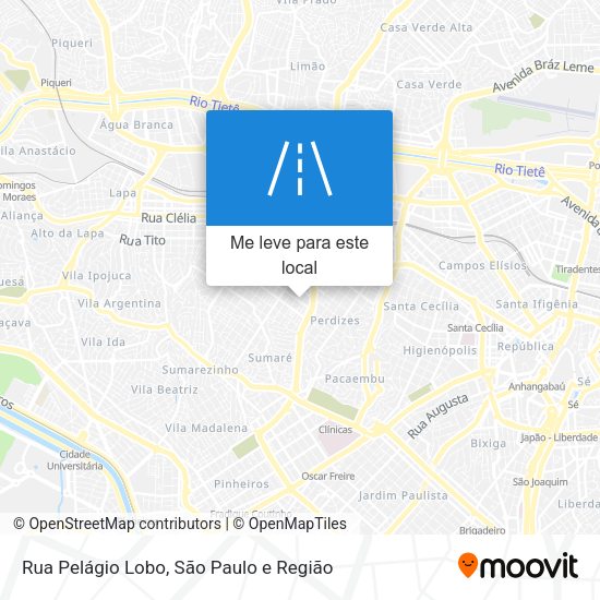 Rua Pelágio Lobo mapa