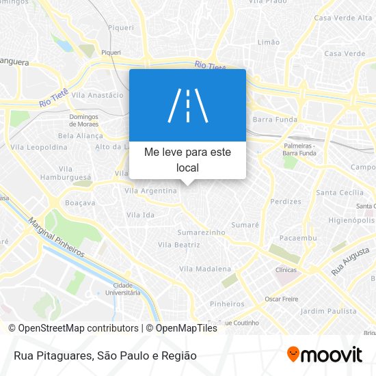 Rua Pitaguares mapa