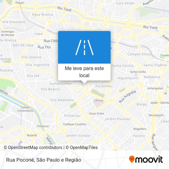 Rua Poconé mapa