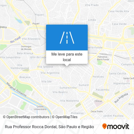 Rua Professor Rocca Dordal mapa