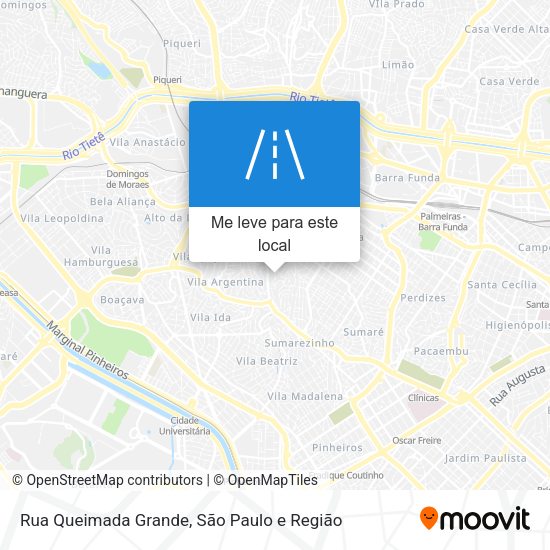 Rua Queimada Grande mapa
