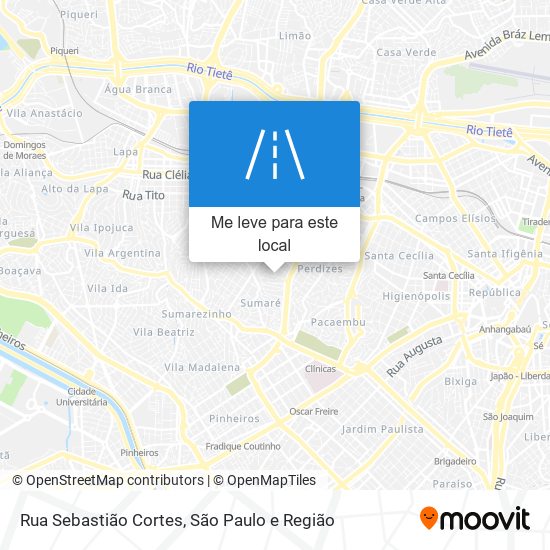 Rua Sebastião Cortes mapa