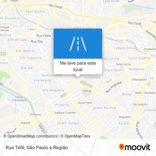 Rua Tefé mapa