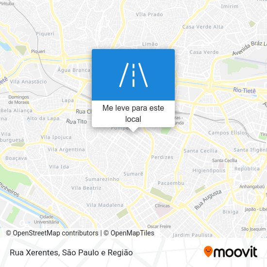Rua Xerentes mapa