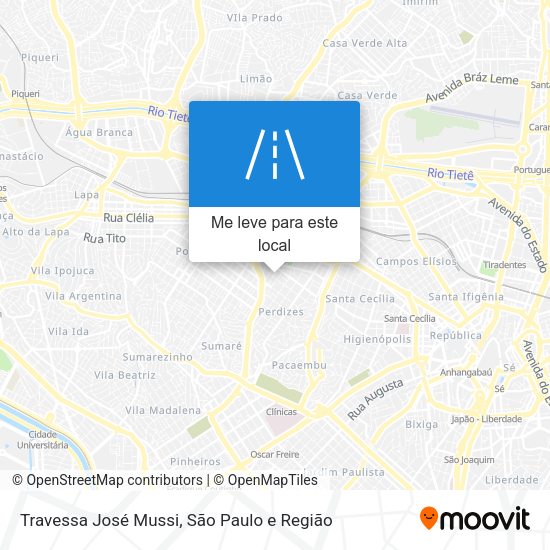Travessa José Mussi mapa