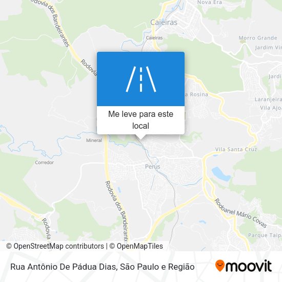 Rua Antônio De Pádua Dias mapa