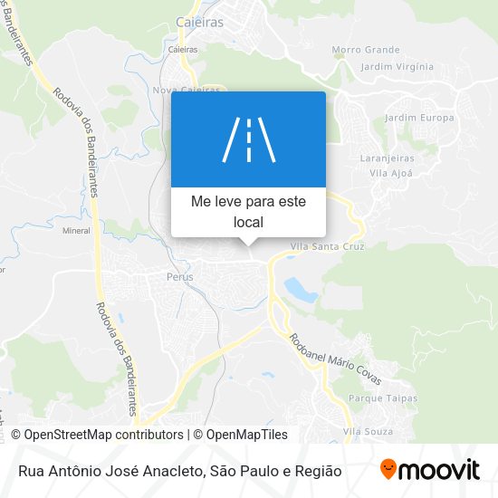 Rua Antônio José Anacleto mapa