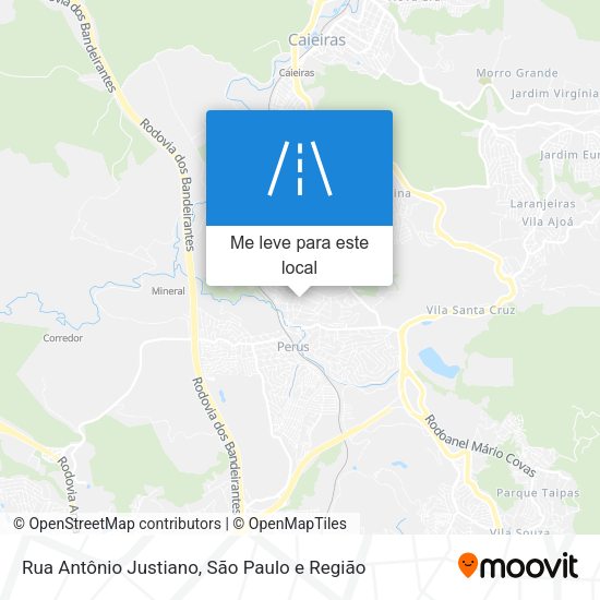 Rua Antônio Justiano mapa