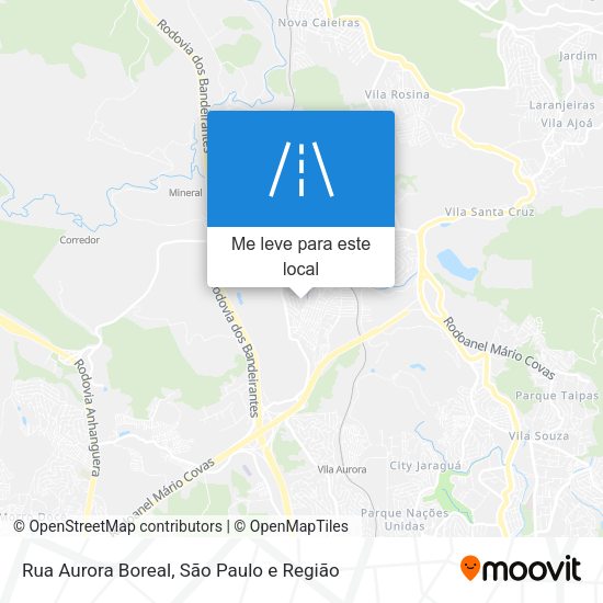 Rua Aurora Boreal mapa