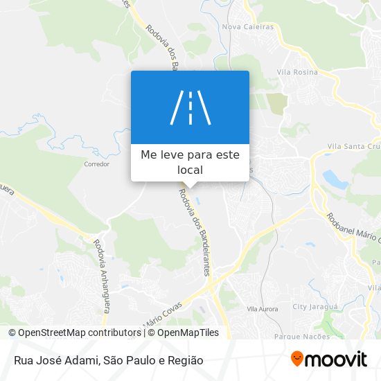 Rua José Adami mapa