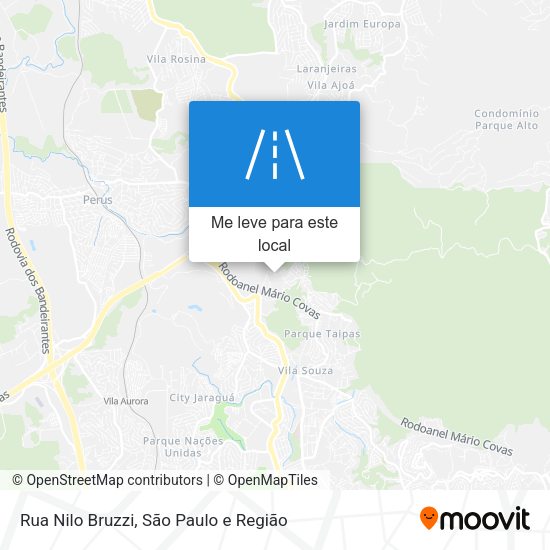 Rua Nilo Bruzzi mapa
