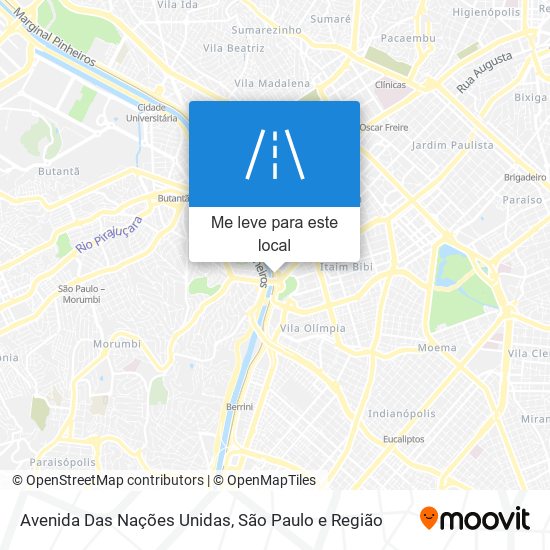 Avenida Das Nações Unidas mapa