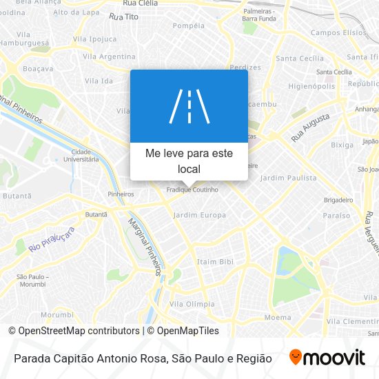 Parada Capitão Antonio Rosa mapa