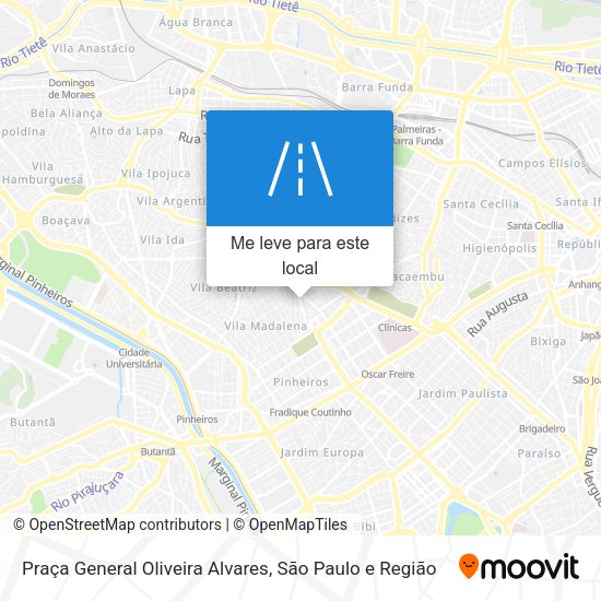 Praça General Oliveira Alvares mapa