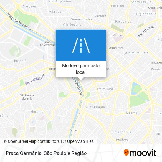 Praça Germânia mapa
