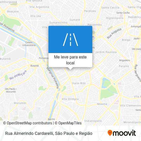 Rua Almerindo Cardarelli mapa