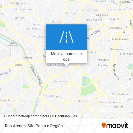 Rua Atenas mapa