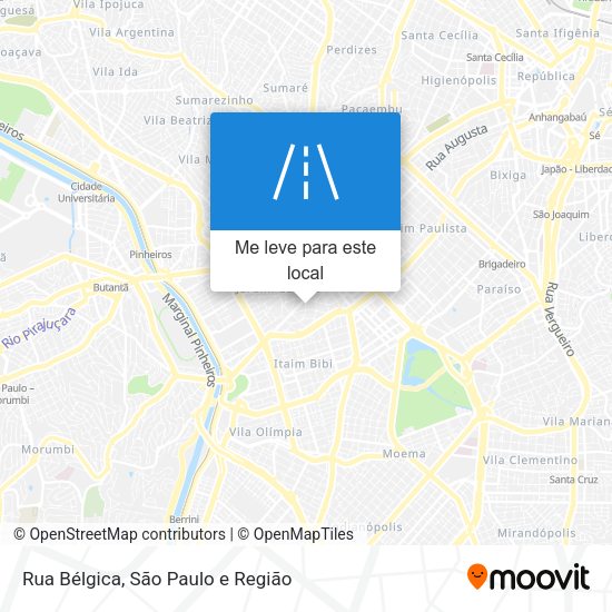Rua Bélgica mapa
