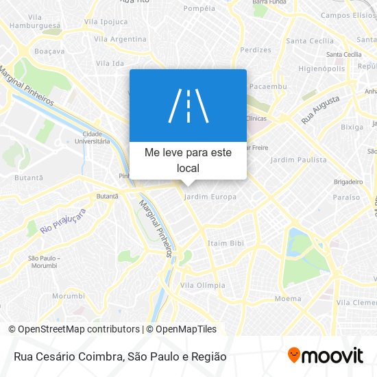 Rua Cesário Coimbra mapa