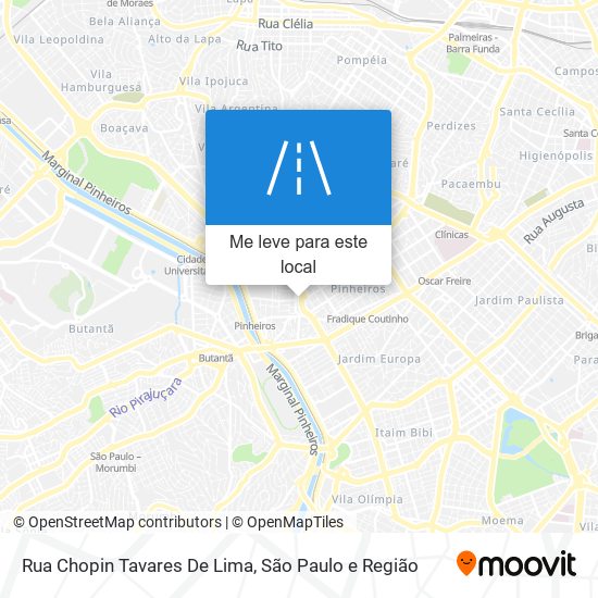 Rua Chopin Tavares De Lima mapa