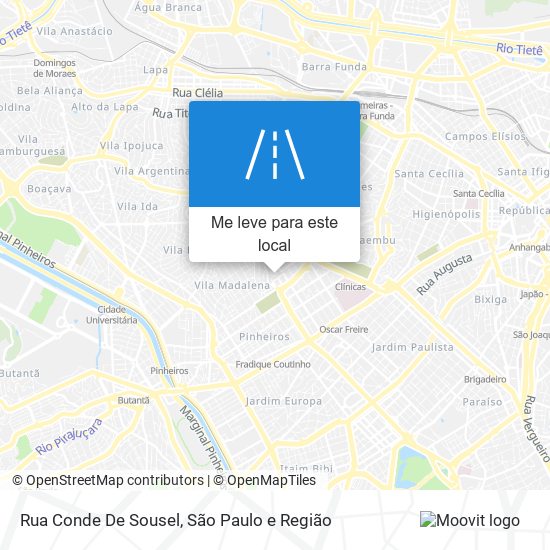 Rua Conde De Sousel mapa