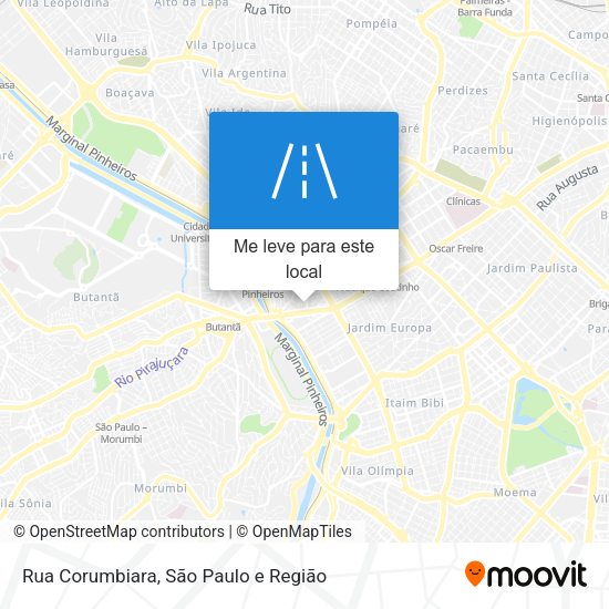 Rua Corumbiara mapa