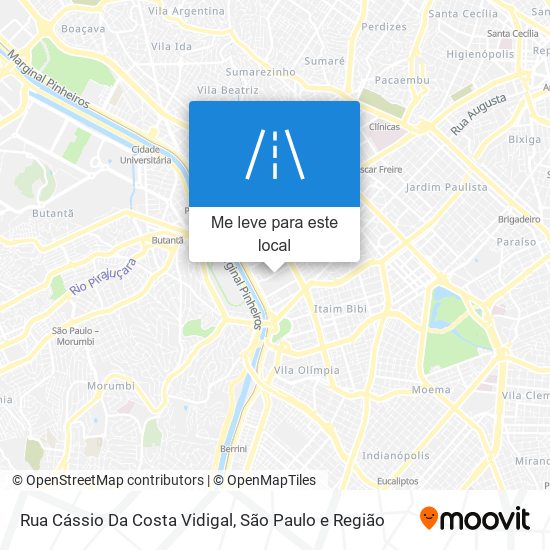 Rua Cássio Da Costa Vidigal mapa