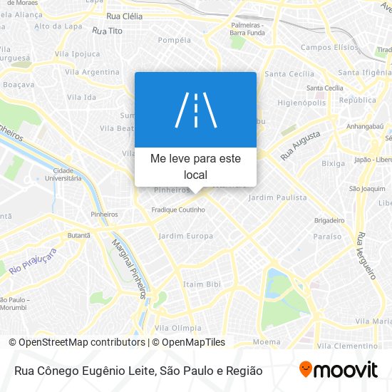 Rua Cônego Eugênio Leite mapa