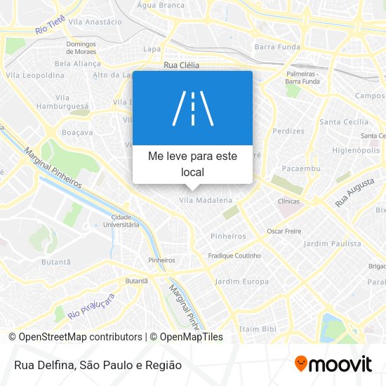 Rua Delfina mapa