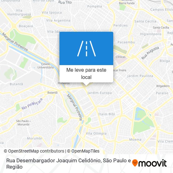 Rua Desembargador Joaquim Celidônio mapa