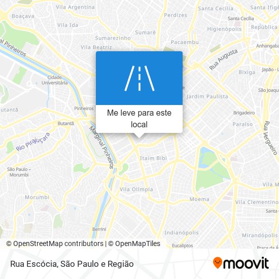 Rua Escócia mapa