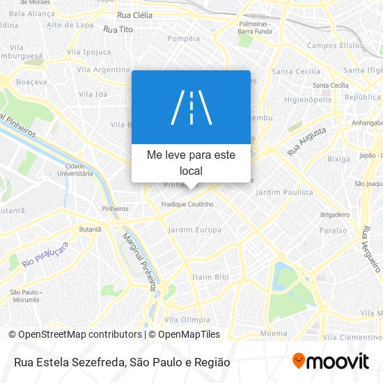 Rua Estela Sezefreda mapa