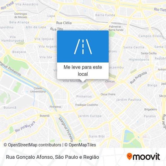 Rua Gonçalo Afonso mapa