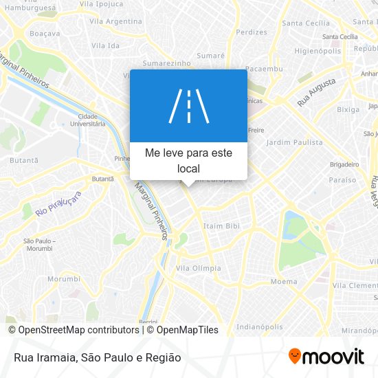 Rua Iramaia mapa